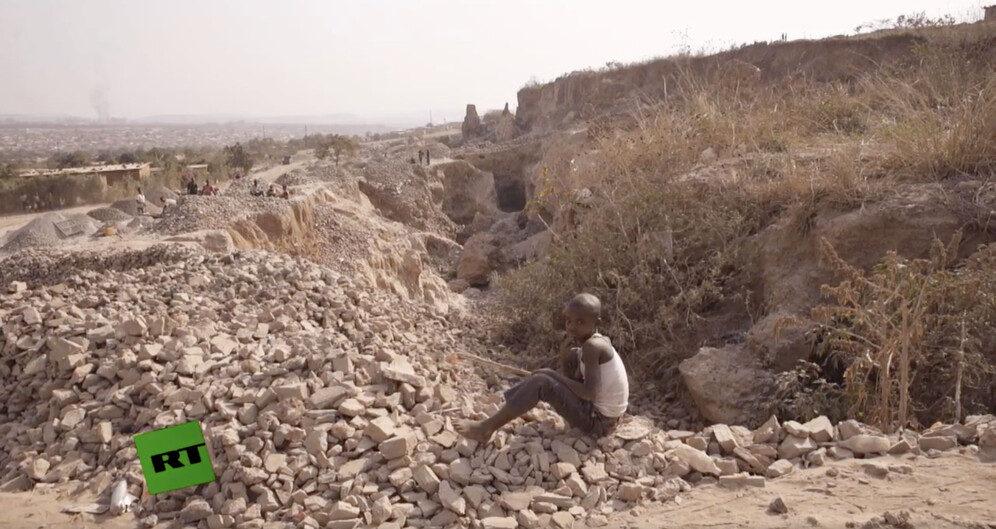 Black child sitting